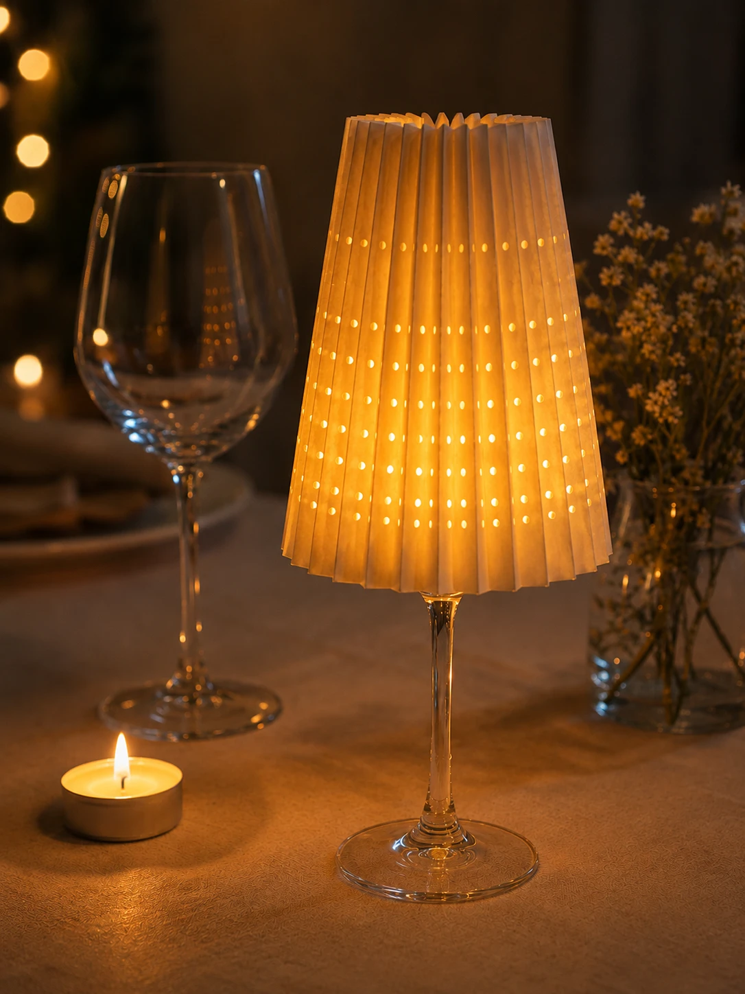 Inspiração: A de abajur 2 Luz-de-Vela-em-Copo-de-Vinho
