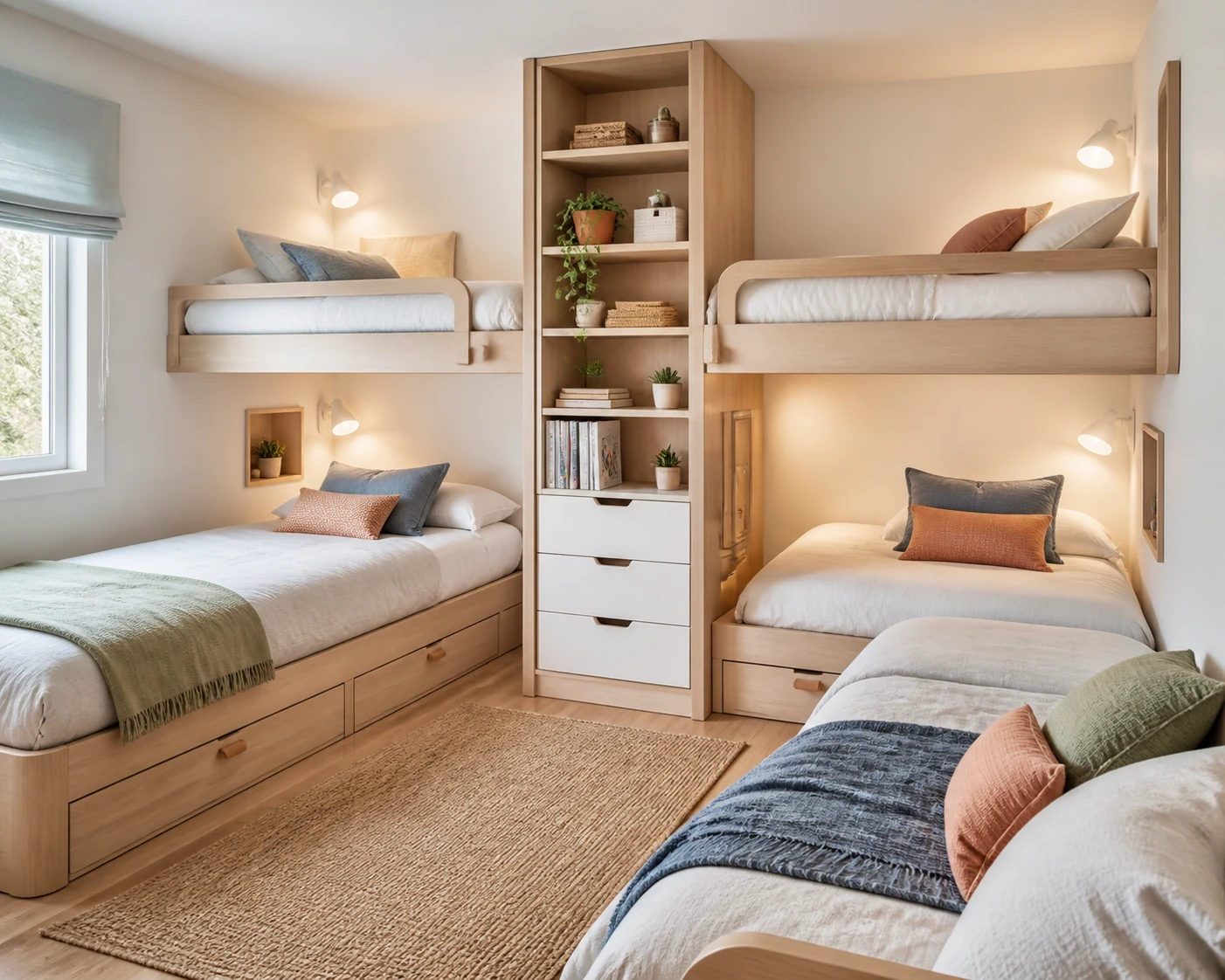 kids-room-quatro-camas-com-arrumacao-central